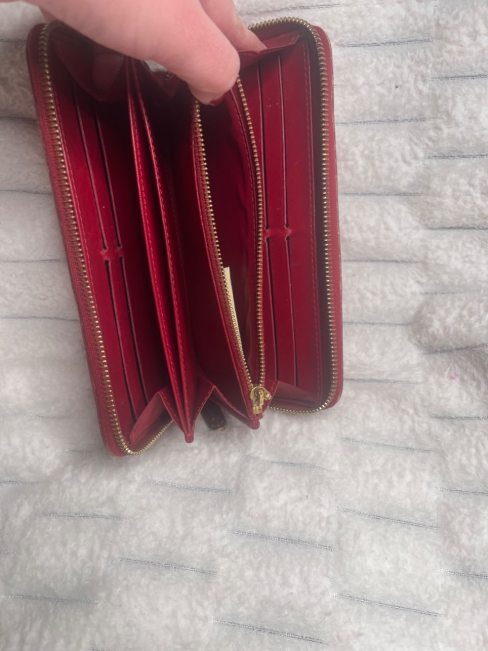 Louis Vuitton Zippy Wallet Monogram Vernis Red | Authentic LV Patent Leather Wal - Picture 6 of 16